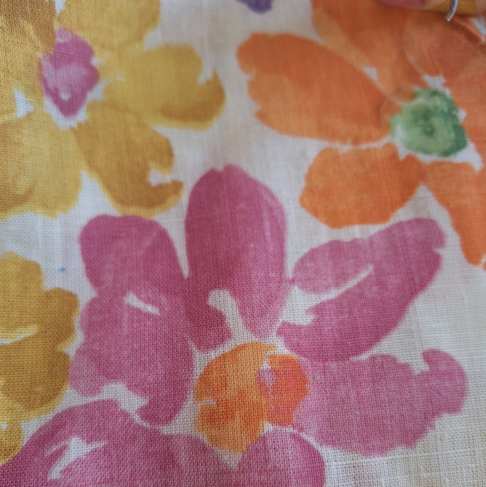 Vintage floral belted pleated polyester skirt sz 10 USA Laurissa *B - Picture 6 of 7